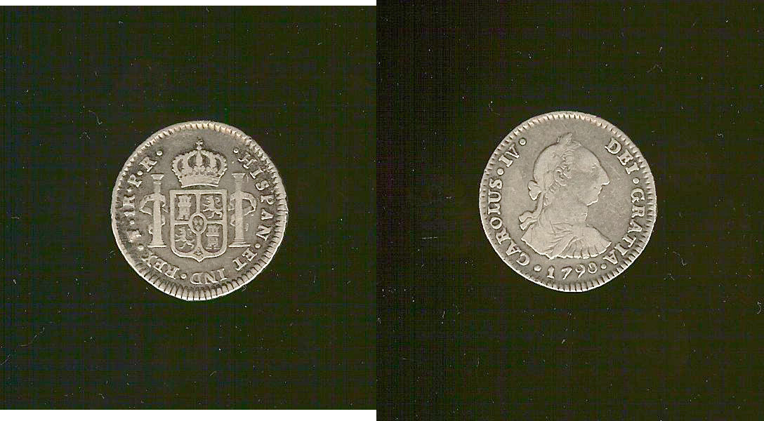 Bolivia 1 real 1790 gVF